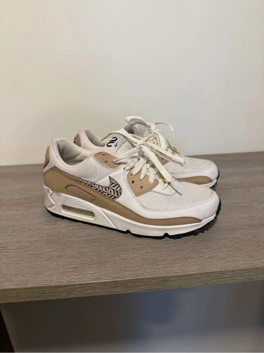 Nike Air Max Women's Sneakers in White and Tan
